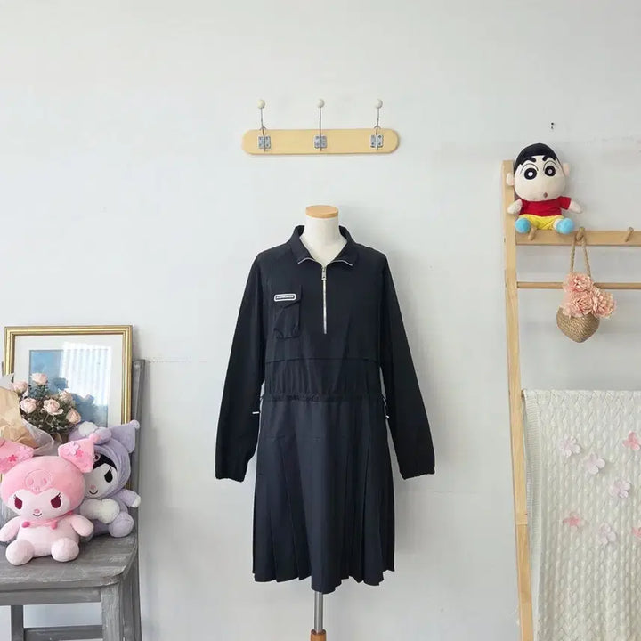 [BUNJANG] RAINMAKER Black Pleated Dress / 빈티지 만원샵 RAINMAKER 블랙 주름 원피스
