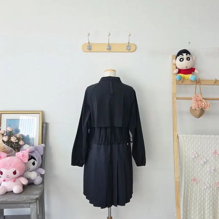 [BUNJANG] RAINMAKER Black Pleated Dress / 빈티지 만원샵 RAINMAKER 블랙 주름 원피스