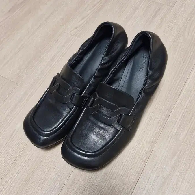 [BUNJANG] G Studio Leather Black Loafers / 지스튜디오(240~245) 가죽블랙로퍼 굽6