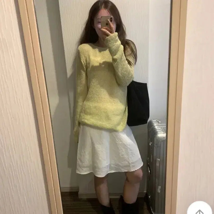 [BUNJANG] Rambii Lemon Green Knit Top / 람비 레모니 연두색 니트 에이블리