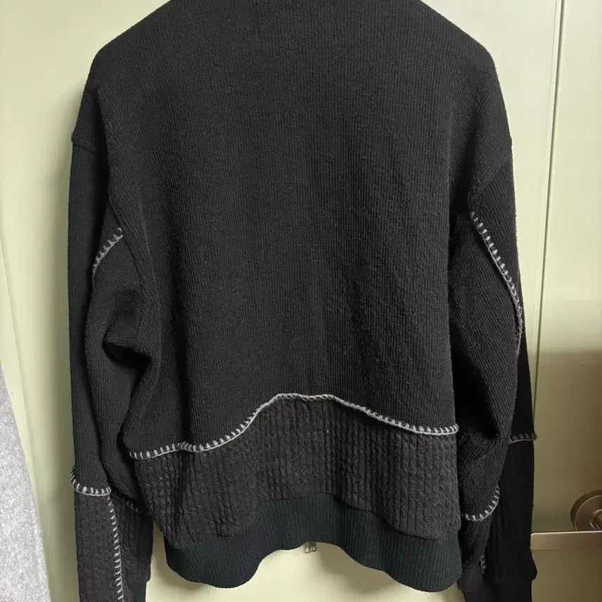 [BUNJANG] ETCE Smocking Knit Zip-up L Black / etce 스모킹 니트집업 L 블랙 판매