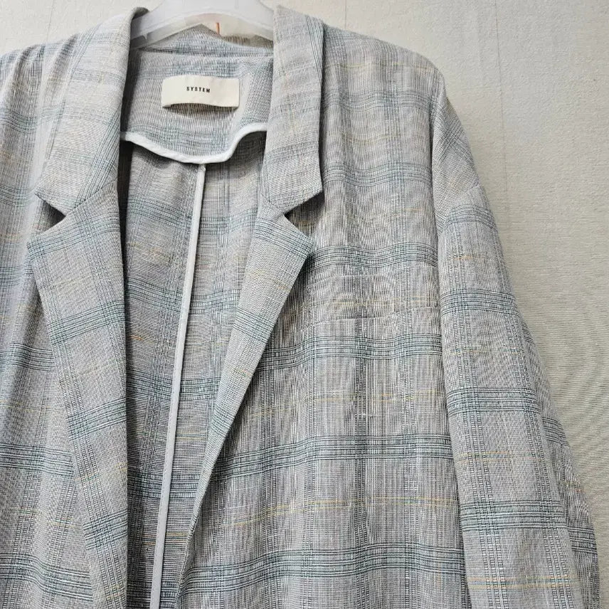 [BUNJANG] System Oversized Check Pattern Maron Robe Coat / 한섬 시스템  오버핏 체크패턴 마롱로브코트 ~66