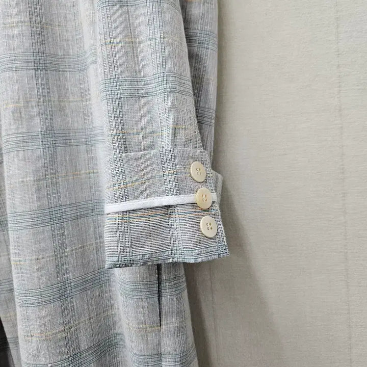 [BUNJANG] System Oversized Check Pattern Maron Robe Coat / 한섬 시스템  오버핏 체크패턴 마롱로브코트 ~66