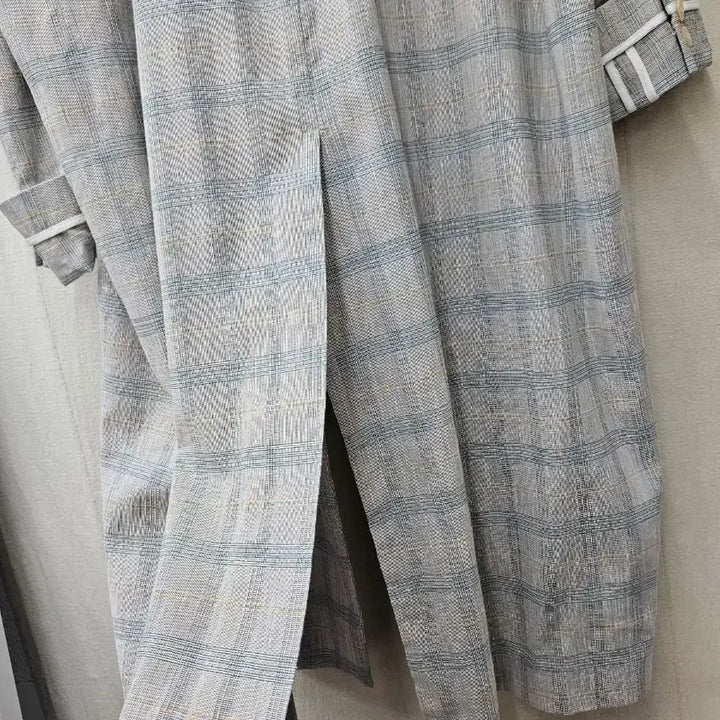 [BUNJANG] System Oversized Check Pattern Maron Robe Coat / 한섬 시스템  오버핏 체크패턴 마롱로브코트 ~66