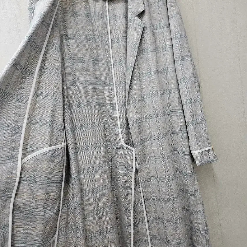 [BUNJANG] System Oversized Check Pattern Maron Robe Coat / 한섬 시스템  오버핏 체크패턴 마롱로브코트 ~66