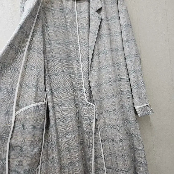 [BUNJANG] System Oversized Check Pattern Maron Robe Coat / 한섬 시스템  오버핏 체크패턴 마롱로브코트 ~66