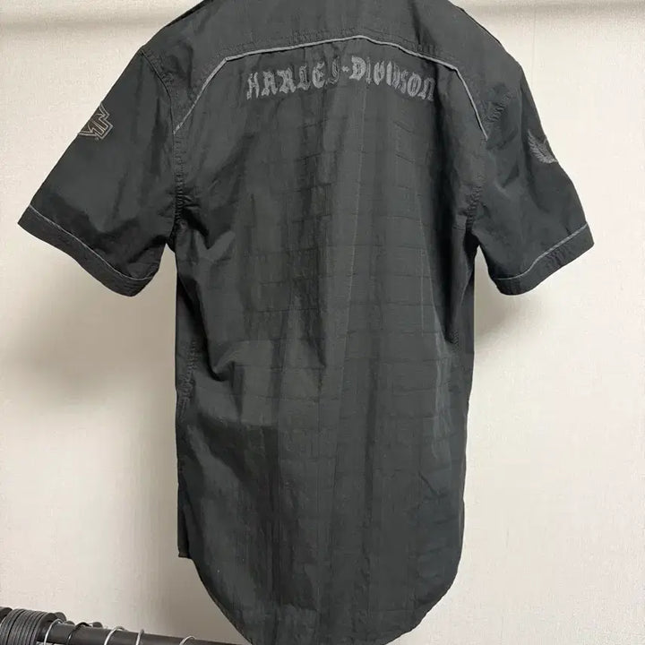 [BUNJANG] Harley-Davidson Embroidered Ripstop Short Sleeve Work Shirt / 할리데이비슨 정품 립스탑 자수 반팔 워크 셔츠