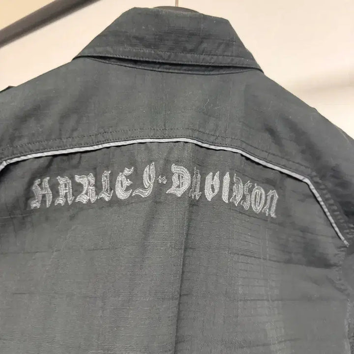 [BUNJANG] Harley-Davidson Embroidered Ripstop Short Sleeve Work Shirt / 할리데이비슨 정품 립스탑 자수 반팔 워크 셔츠