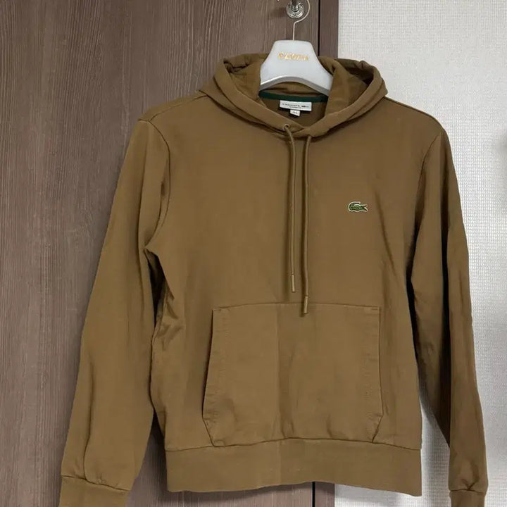[BUNJANG] Lacoste Brown Logo Hoodie / 라코스테 브라운 후드티