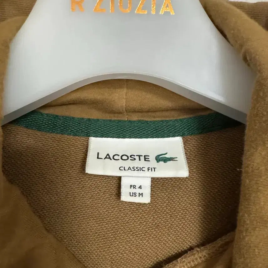 [BUNJANG] Lacoste Brown Logo Hoodie / 라코스테 브라운 후드티
