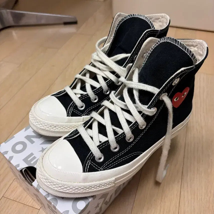 [SOLD OUT] 꼼데가르송 컨버스 척 70 하이 블랙 uk4 EUR 36.5