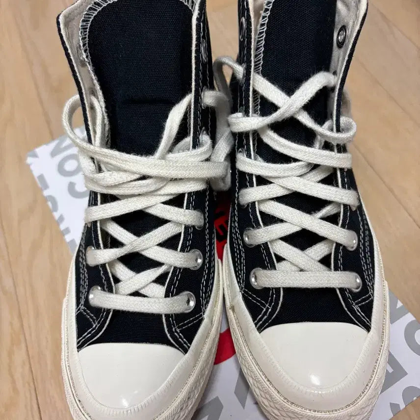 [SOLD OUT] 꼼데가르송 컨버스 척 70 하이 블랙 uk4 EUR 36.5