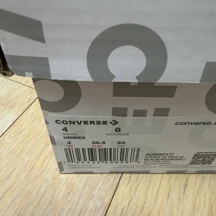 [SOLD OUT] 꼼데가르송 컨버스 척 70 하이 블랙 uk4 EUR 36.5
