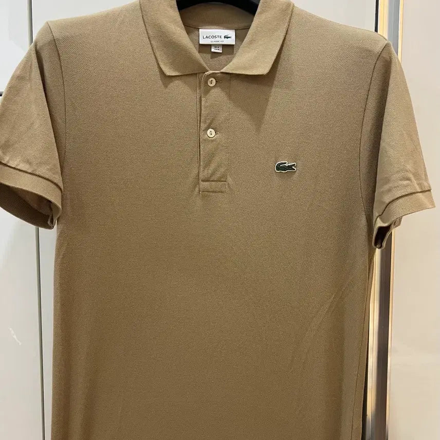 [BUNJANG] Lacoste Beige Classic Fit Polo Shirt / 라코스테 베이지 카라티 클래식핏 4사이즈