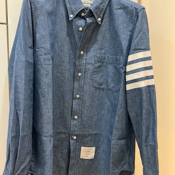 [BUNJANG] Thom Browne 4-Bar Shirt / 25fw 톰브라운 블루 4바셔츠 100-105 새상품급