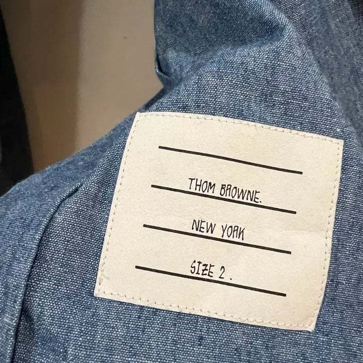 [BUNJANG] Thom Browne 4-Bar Shirt / 25fw 톰브라운 블루 4바셔츠 100-105 새상품급