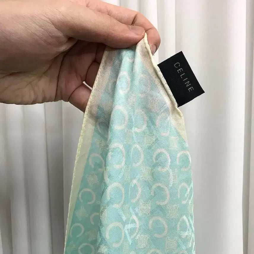 [BUNJANG] Celine Triomphe Cotton Scarf / 셀린느 트리오페 스카프