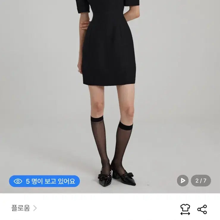 [SOLD OUT] 플로움 Classic Blooming Dress Mini 블랙 원피스