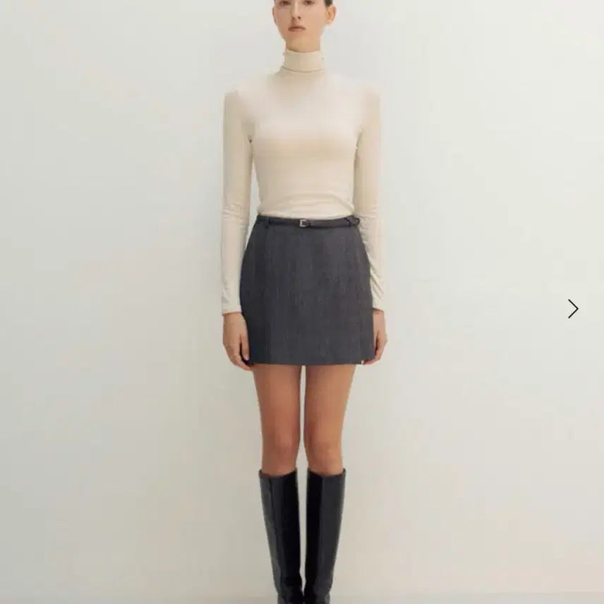 [BUNJANG] Sie Loin Belted Trouser Skirt Charcoal Mix Small / 시에 sie 로인 벨티드 트라우저 스커트 차콜믹스 스몰 새상품