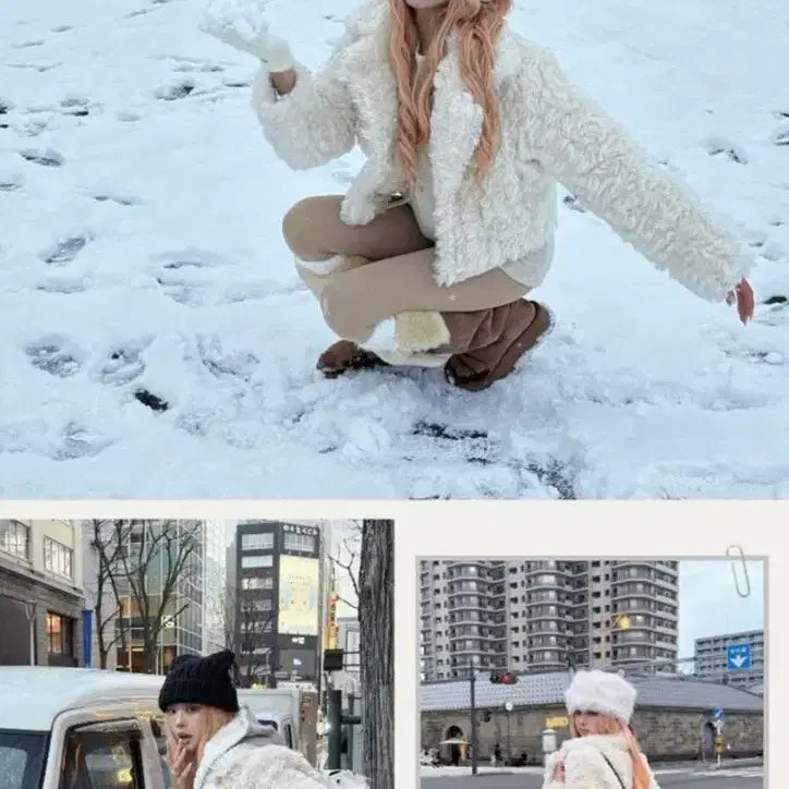 [BUNJANG] Puggle Faux Fur Jacket / 뽀글이 퍼자켓