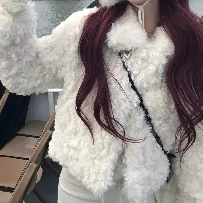 [BUNJANG] Puggle Faux Fur Jacket / 뽀글이 퍼자켓