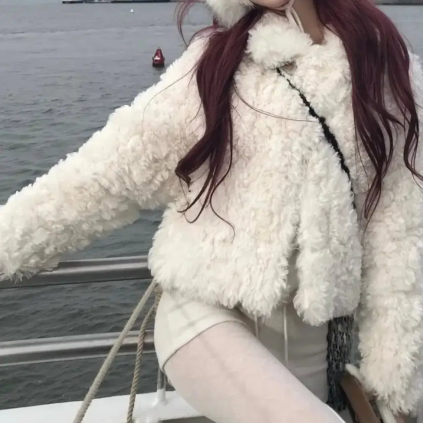 [BUNJANG] Puggle Faux Fur Jacket / 뽀글이 퍼자켓