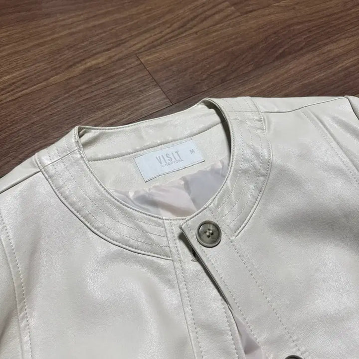 [BUNJANG] Visit In New York Cream Rider Jacket M / 비지트인뉴욕 라이더자켓 크림 M