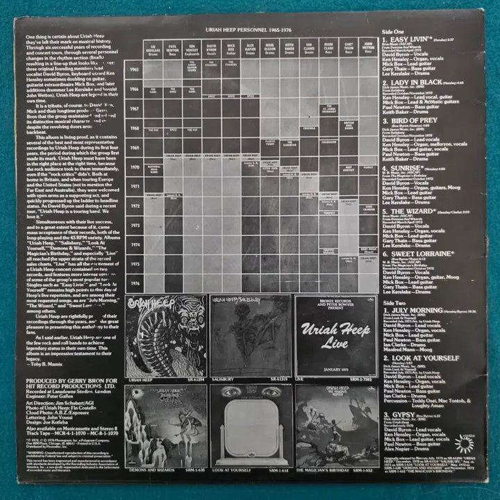 [BUNJANG] Uriah Heep Best Album LP / 유라이어 힙 베스트 앨범 LP