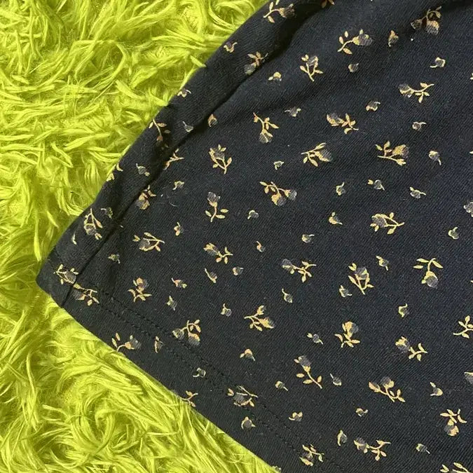 [BUNJANG] Navy Floral Midi Wrap Dress / 네이비 잔꽃무늬 미디 원피스