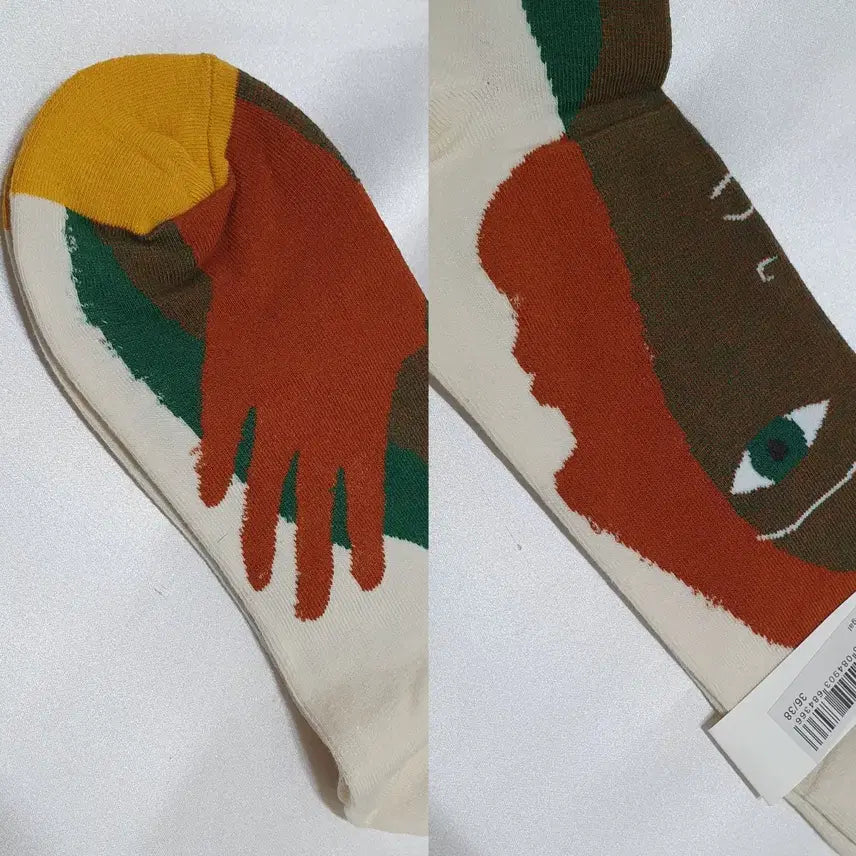 [BUNJANG] Bonne Maison Stripe Pattern Socks / 크림베이지 그린 블루 스트라이프 추상 Bonne Maison 본메종 양말