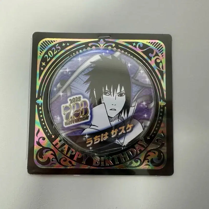 [BUNJANG] Naruto Uchiha Sasuke 2025 Birthday Can Badge / 나루토 우치하 사스케 2025 생일 캔뱃지 점프샵
