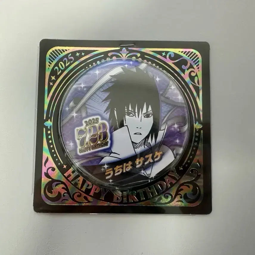 [BUNJANG] Naruto Uchiha Sasuke 2025 Birthday Can Badge / 나루토 우치하 사스케 2025 생일 캔뱃지 점프샵