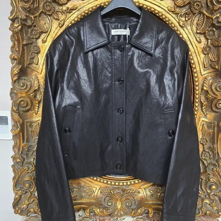 [BUNJANG] Gongderine Montana Black Leather Jacket (55-66) / GONGDERINE(공드린)몬타나 블랙레더자켓(55-66)