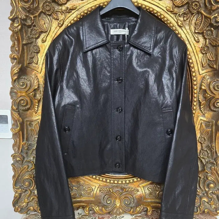 [BUNJANG] Gongderine Montana Black Leather Jacket (55-66) / GONGDERINE(공드린)몬타나 블랙레더자켓(55-66)