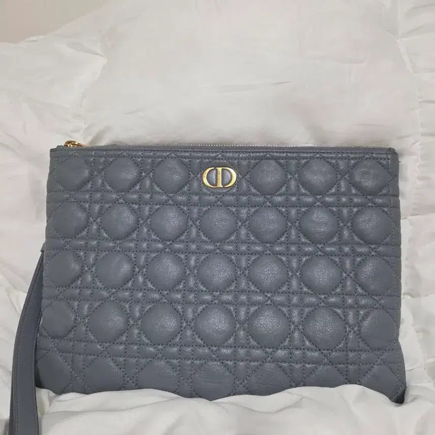 [BUNJANG] Dior Large Caro Daily Pouch - Cloud Blue / [S+급/정품]디올 라지 디올 카로 데일리 파우치 클라우드 블루 서플