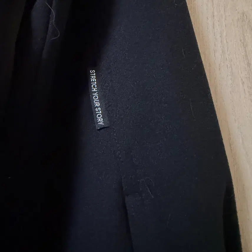 [BUNJANG] Andar Wool-Like Stretch Shacket Fleece Black Jacket / 안다르 울라이크 스트레치 셔켓 스트링 플리스 블랙 야상 셔츠 자켓