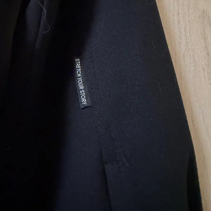 [BUNJANG] Andar Wool-Like Stretch Shacket Fleece Black Jacket / 안다르 울라이크 스트레치 셔켓 스트링 플리스 블랙 야상 셔츠 자켓