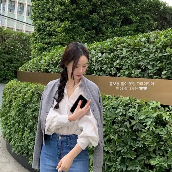 [BUNJANG] Acne Studios Grey Cardigan (Size S) / 아크네 가디건 그레이 s