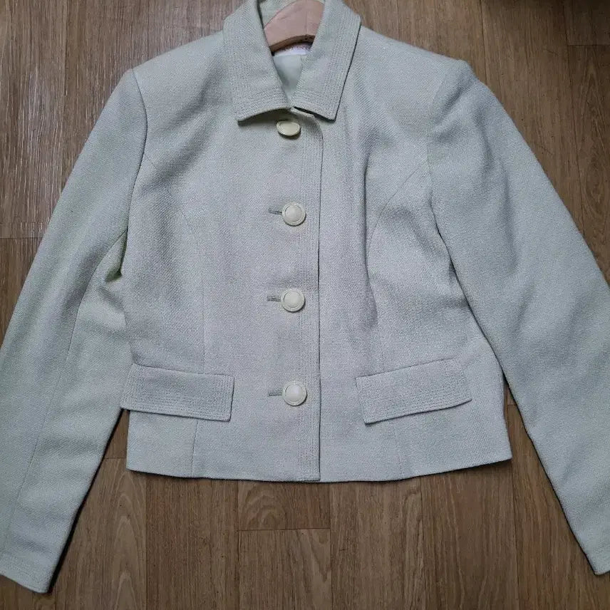 [BUNJANG] AMI INTIME Cropped Jacket / [AMI INTIME]일본 여성 브랜드 연한 연두빛 쟈켓