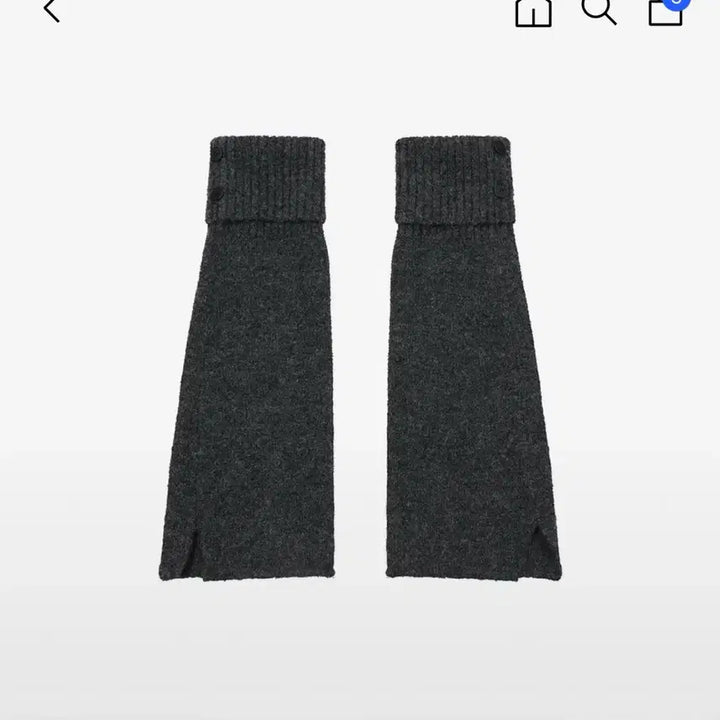 [BUNJANG] Knit Leg Warmers with Button Detail - Charcoal / 새상품 미세키 버튼 니트 레그 워머  챠콜