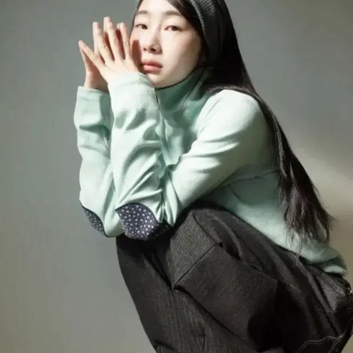 [BUNJANG] Kimahop Daisy Patch Turtleneck T-shirt / 김아홉 daisy patch pola T