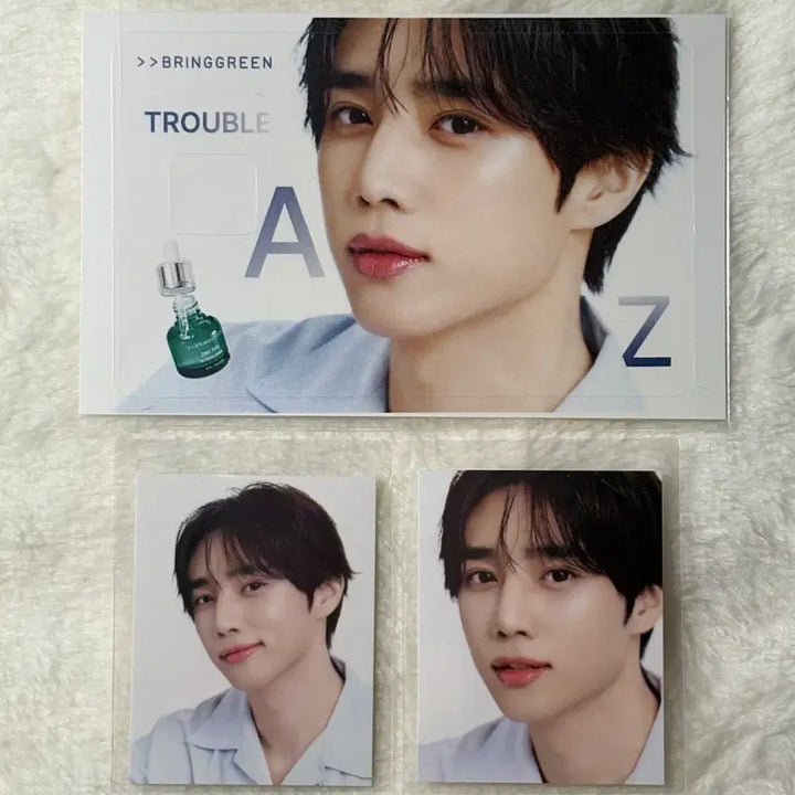 [BUNJANG] The Boyz Sunwoo Bring Green Card Sticker &amp; Photo Bundle Set / 더보이즈 선우 브링그린 카드스티커 증사 일괄