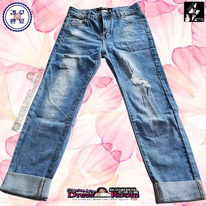 [BUNJANG] Tom Story Tom Jean Distressed Skinny Denim Jeans / [드레스룸]톰스토리톰진 워싱&amp;데미지포인트 찢청스키니데님팬츠/32/가격내림
