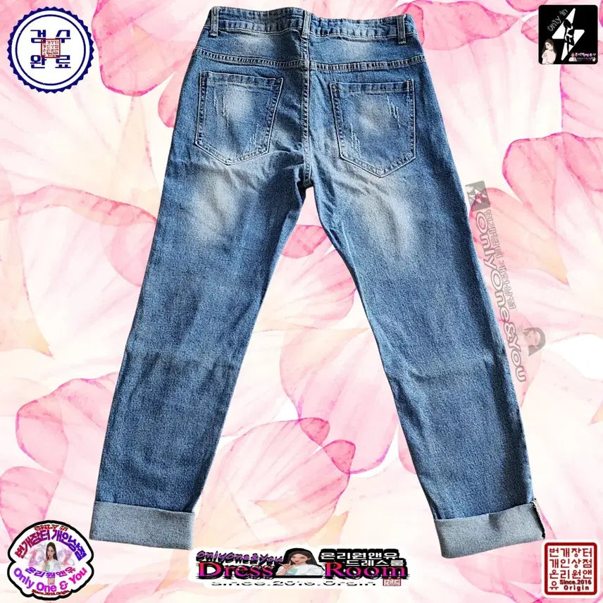 [BUNJANG] Tom Story Tom Jean Distressed Skinny Denim Jeans / [드레스룸]톰스토리톰진 워싱&amp;데미지포인트 찢청스키니데님팬츠/32/가격내림