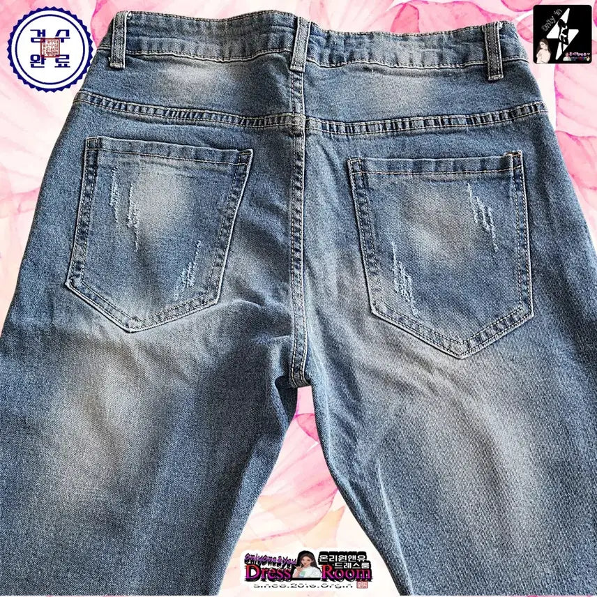 [BUNJANG] Tom Story Tom Jean Distressed Skinny Denim Jeans / [드레스룸]톰스토리톰진 워싱&amp;데미지포인트 찢청스키니데님팬츠/32/가격내림