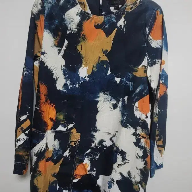 [BUNJANG] COS Pattern Print Long Sleeve Mini Dress / COS 패턴 프린트 롱 슬리브 원피스