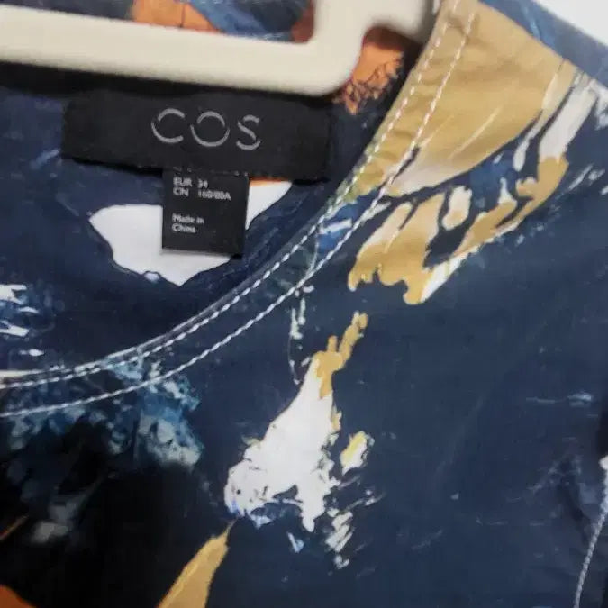 [BUNJANG] COS Pattern Print Long Sleeve Mini Dress / COS 패턴 프린트 롱 슬리브 원피스