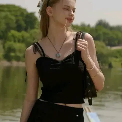 [BUNJANG] Musinsa Bitter Cells Ballet Sleeveless Top / 무신사 비터셀즈 발레 슬리브리스 블랙