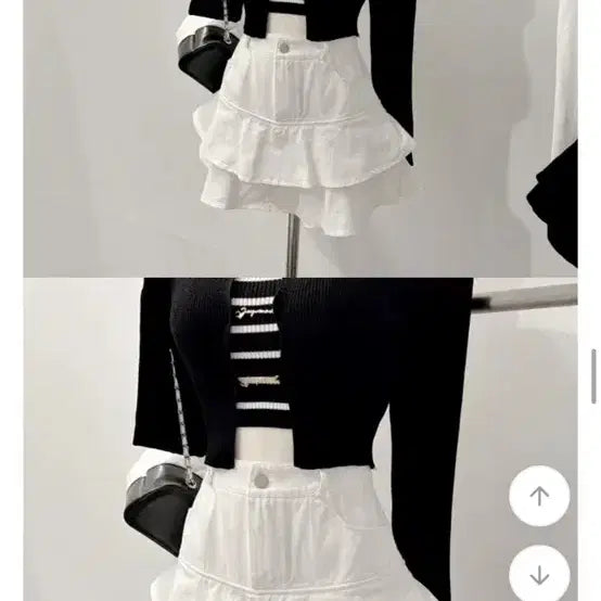 [BUNJANG] Frill Shirring Ruffle Skirt (Ivory/Beige) / [새상품급인데 반값] 프릴 셔링 캉캉 스커트 (아이보리/베이지)