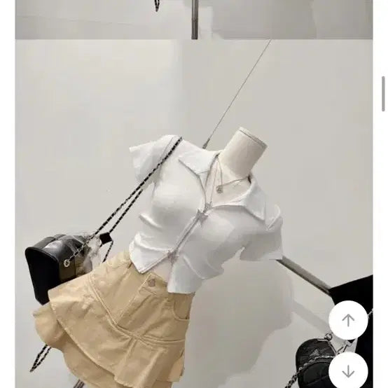 [BUNJANG] Frill Shirring Ruffle Skirt (Ivory/Beige) / [새상품급인데 반값] 프릴 셔링 캉캉 스커트 (아이보리/베이지)